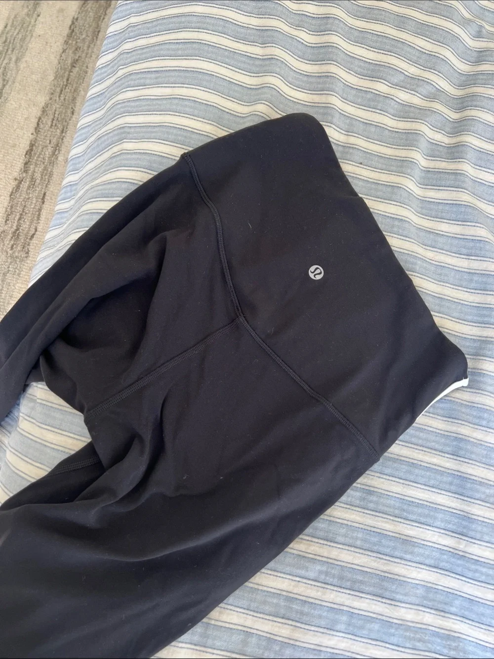 lululemon Align Black & White Seam Detail Cropped Leggings Set